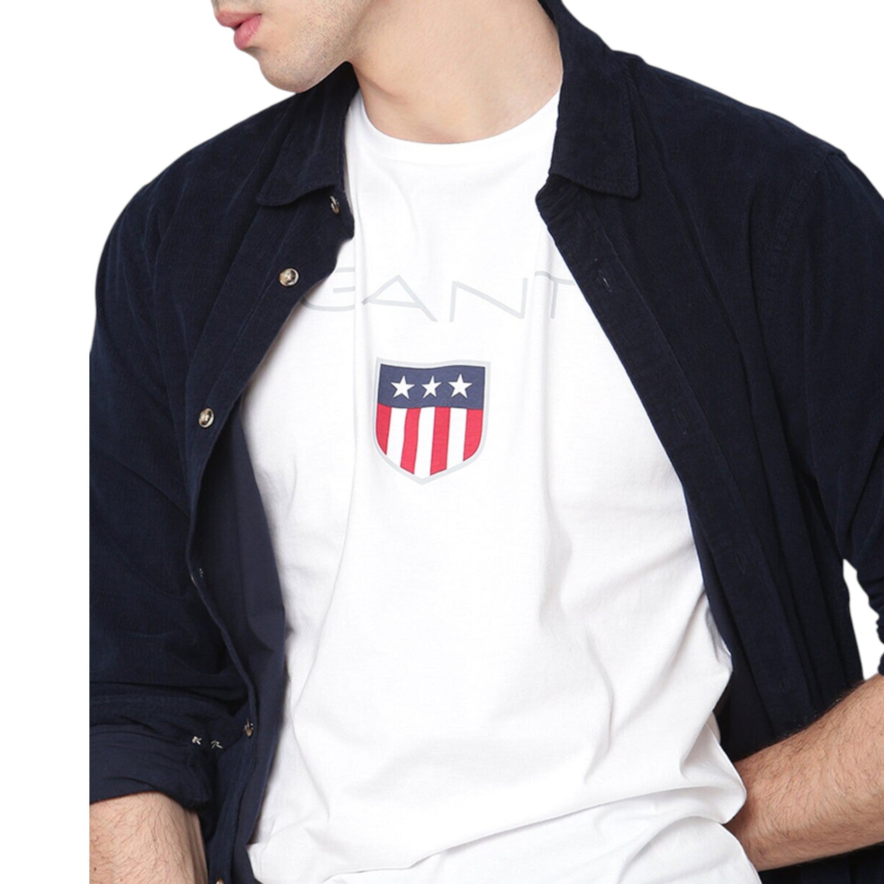 Gant Mens T Shirts Original Shield Crew Neck Pullover Soft Cotton Summer Tee