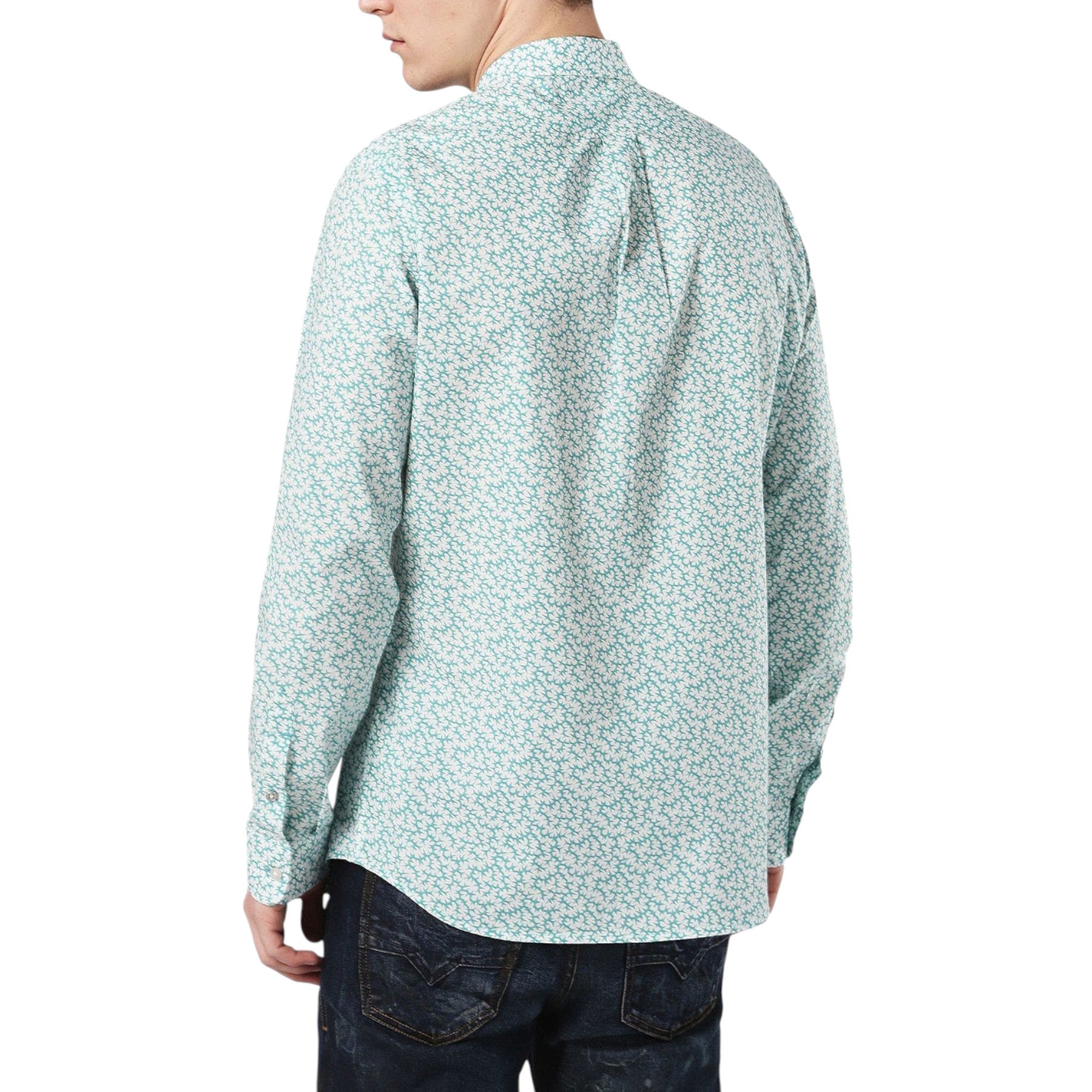 DIESEL SDuny 0CASD Mens Printed Camicia Shirt Button Down Casual Long Sleeve