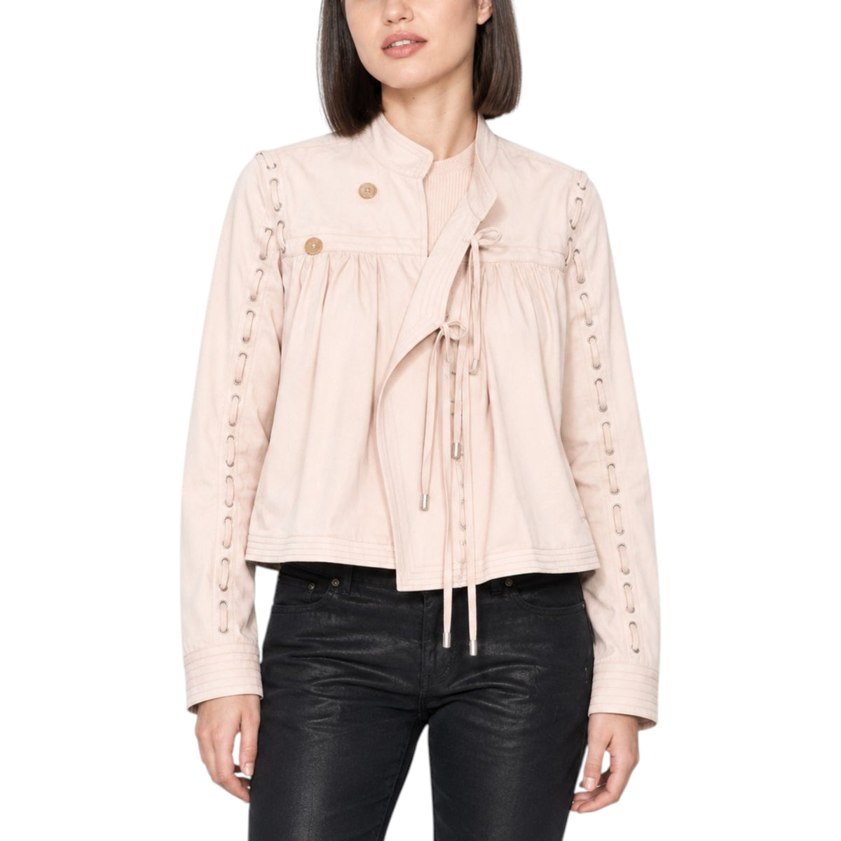 Diesel Black Gold Womens Bomber Jacket Lightweight Cotton Varsity Cotton Top
