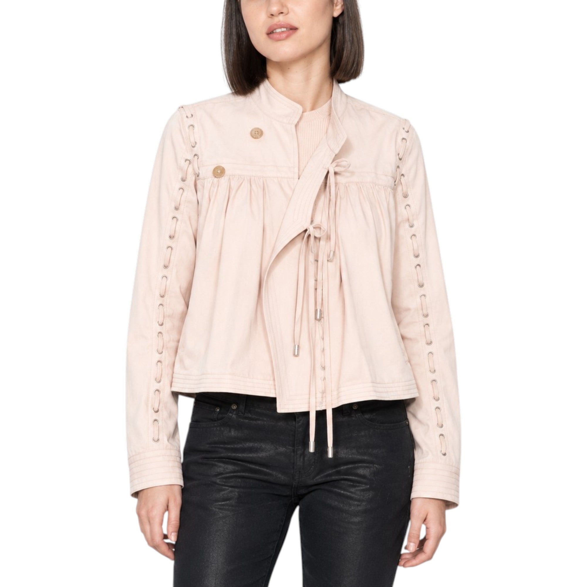 Diesel Black Gold Womens Bomber Jacket Lightweight Cotton Varsity Cotton Top