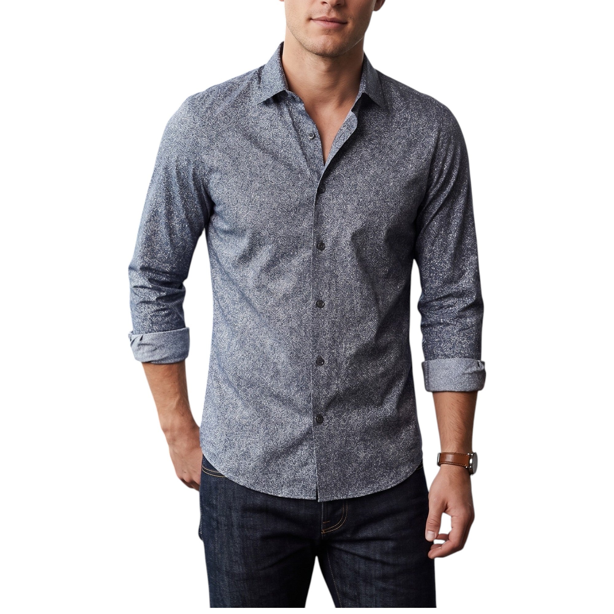 Diesel Mens Shirt S-Noise Camicia Long Sleeve Summer Premium Quality Cotton Top