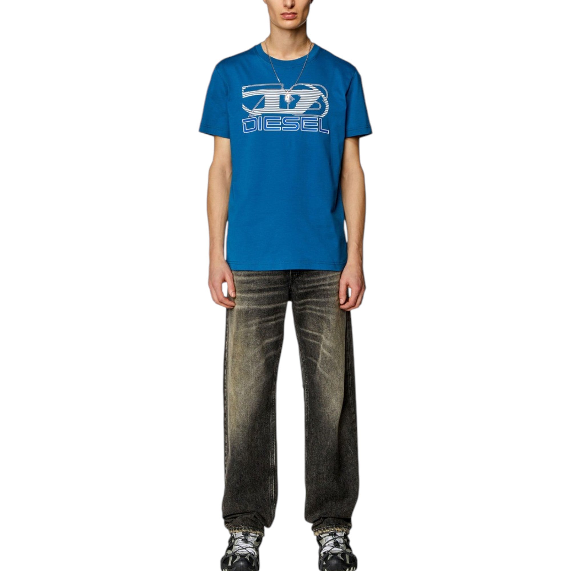 Diesel Mens T Shirts Diegor K74 Graphic Logo Print Crew Neck Summer Cotton Tee