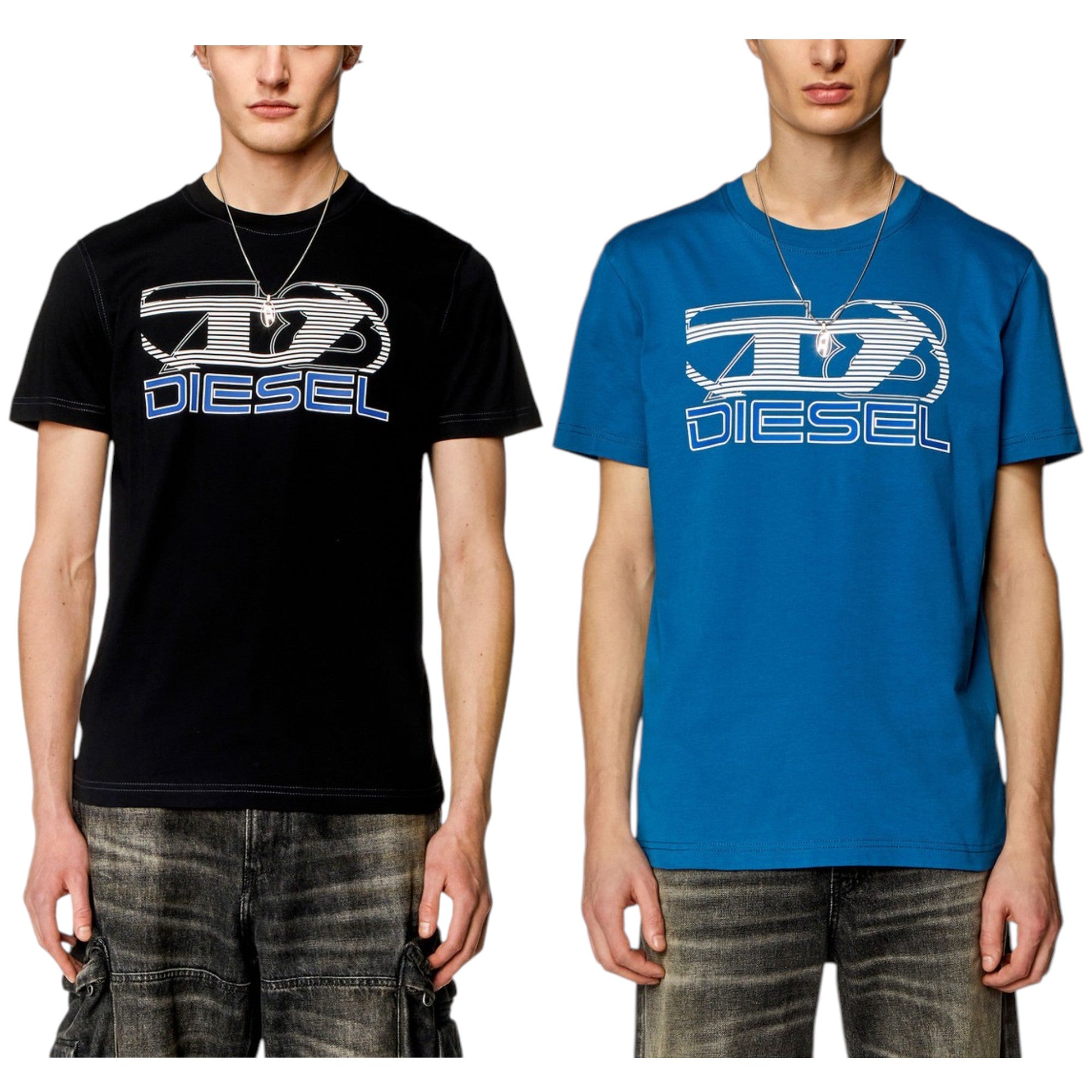 Diesel Mens T Shirts Diegor K74 Graphic Logo Print Crew Neck Summer Cotton Tee