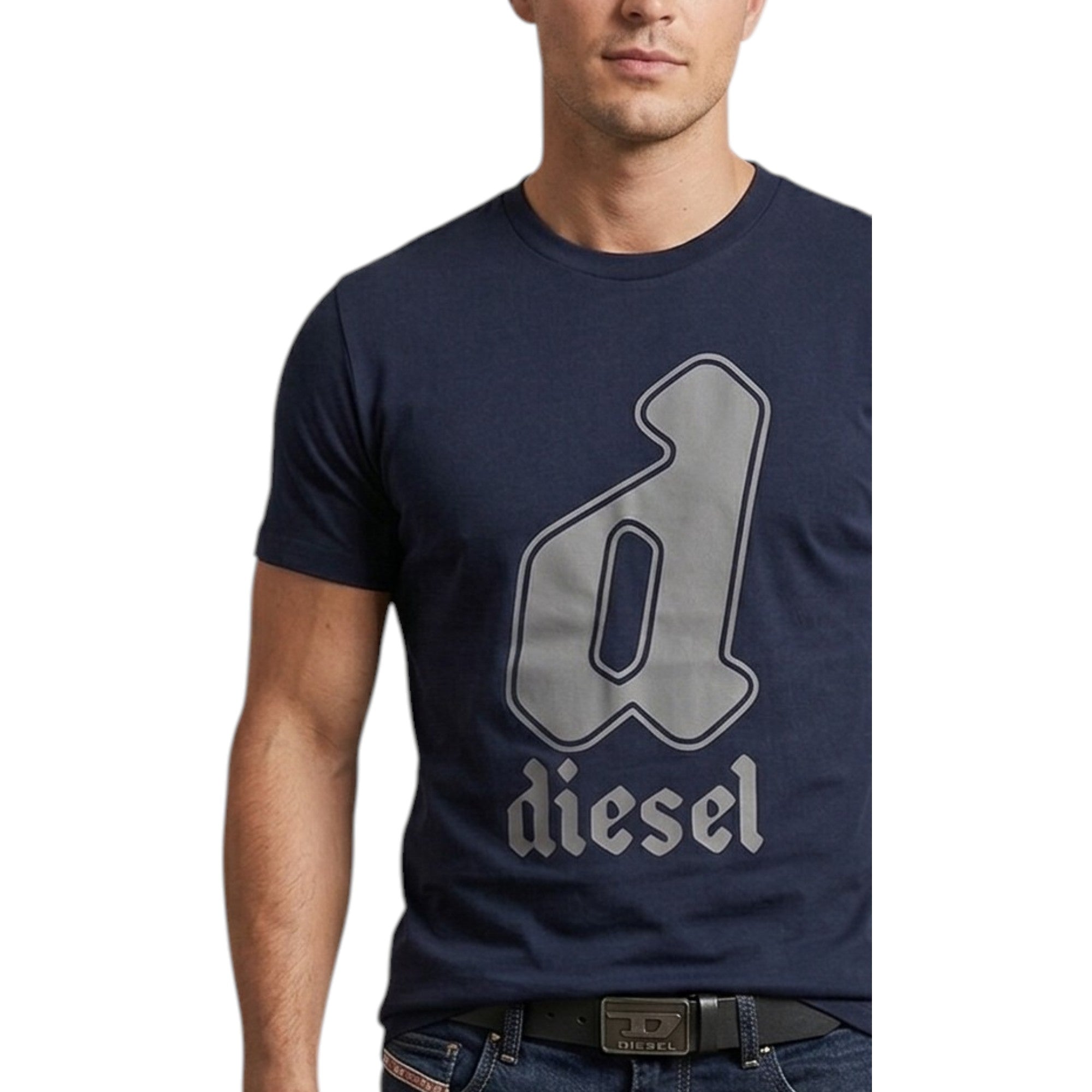 Diesel Mens T Shirts T-Diegor-K59 Graphic Logo Print Crew Neck Summer Cotton Tee