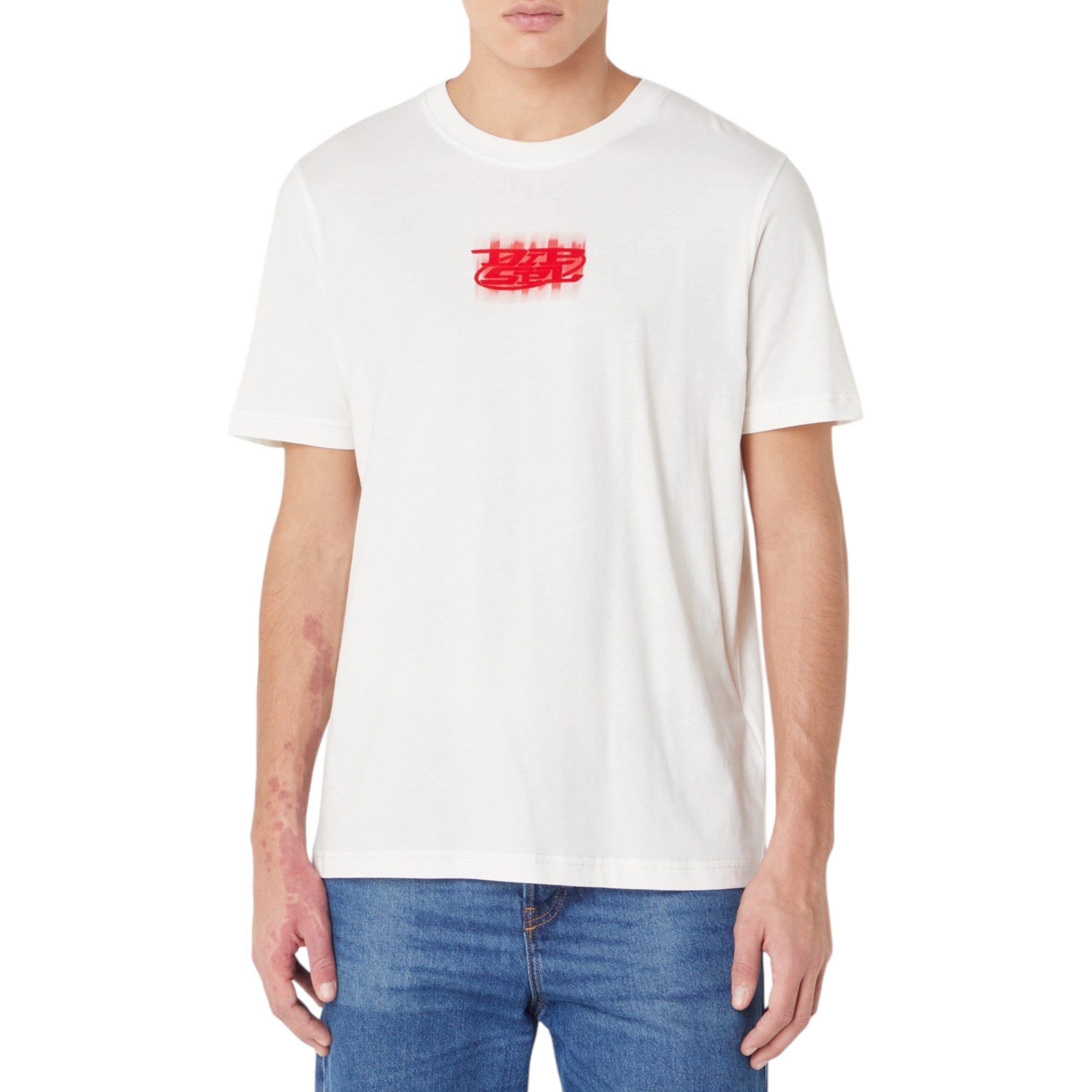Diesel Mens T Shirts T Just Printed Logo Crew Neck Short Sleeve Summer Tee