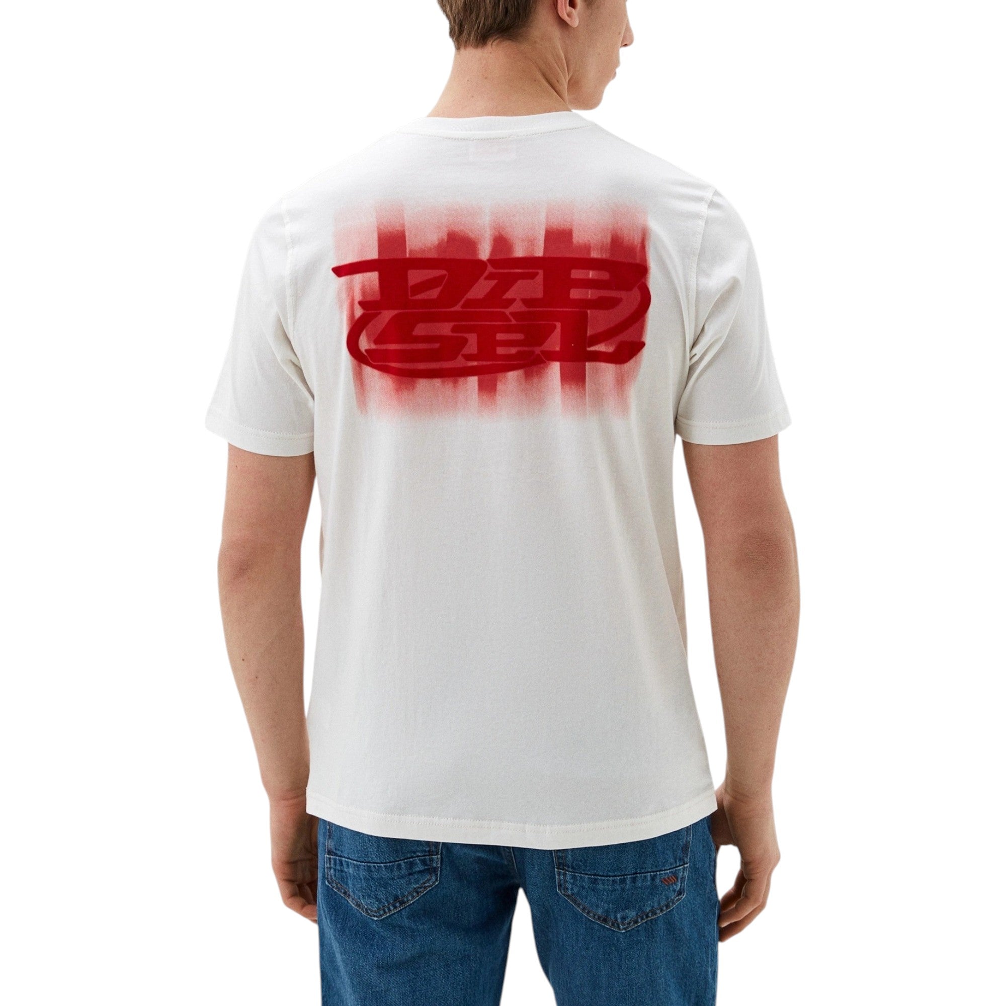 Diesel Mens T Shirts T Just Printed Logo Crew Neck Short Sleeve Summer Tee