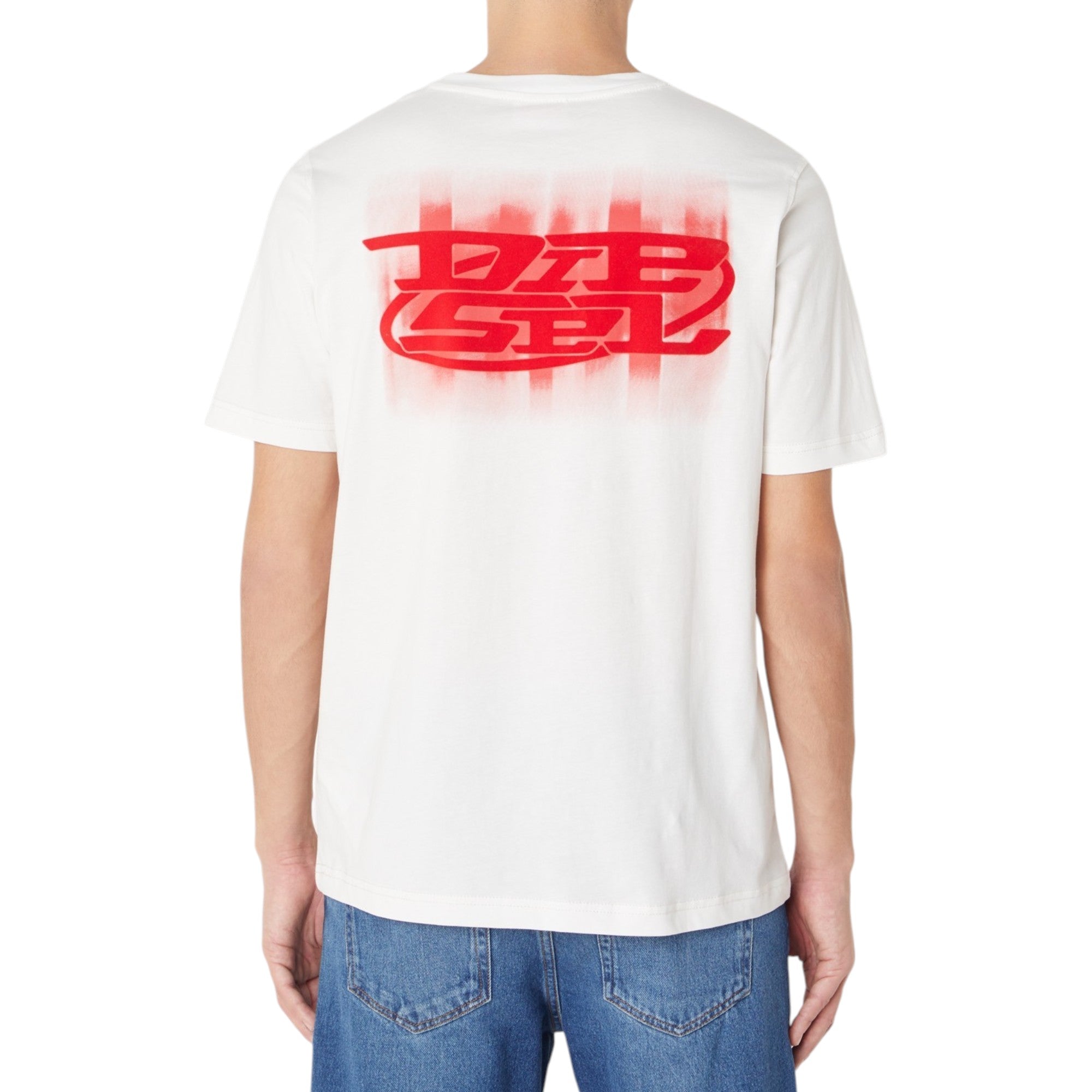 Diesel Mens T Shirts T Just Printed Logo Crew Neck Short Sleeve Summer Tee