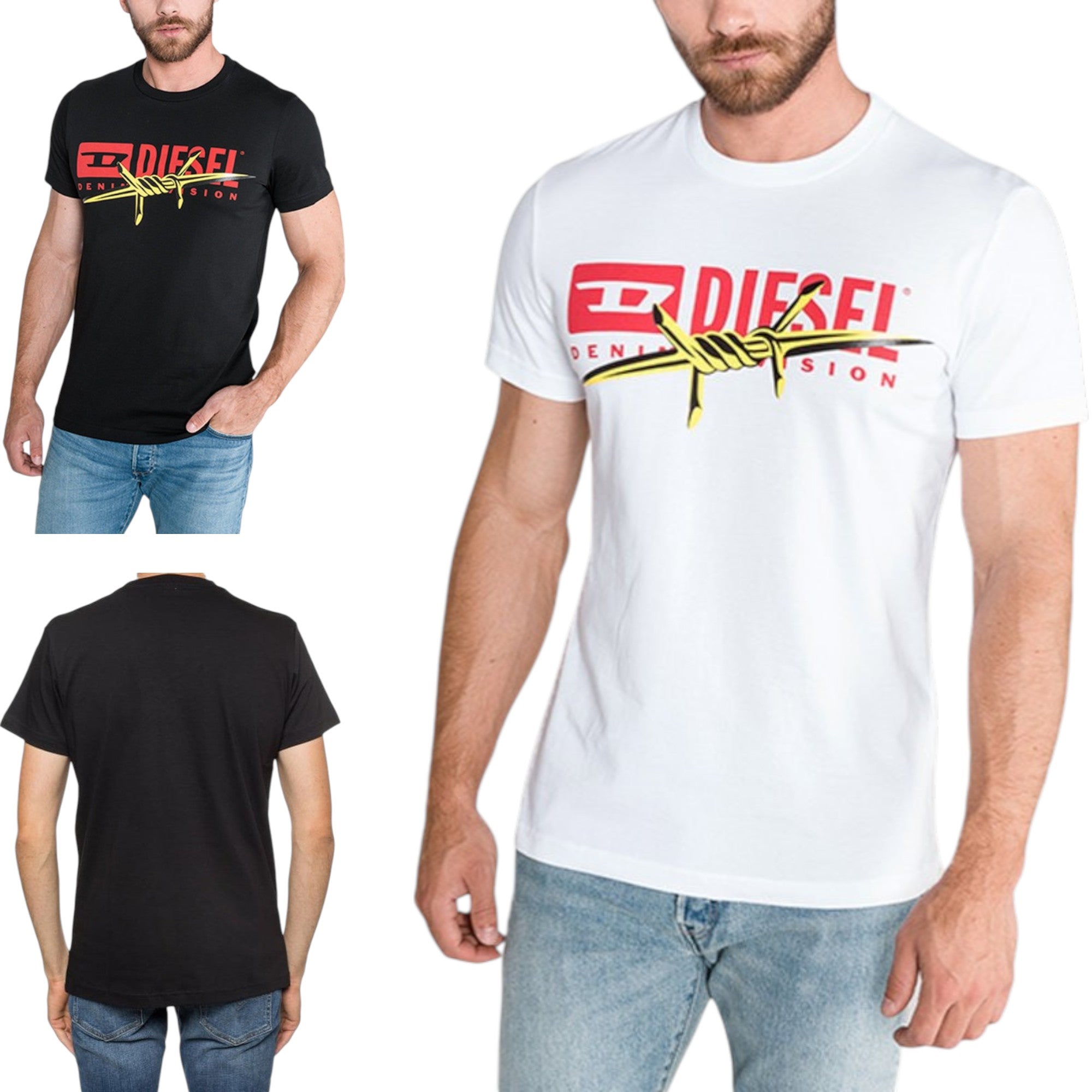 DIESEL T DIEGO BX2 Mens T-Shirt Crew Neck Short Sleeve Casual Top