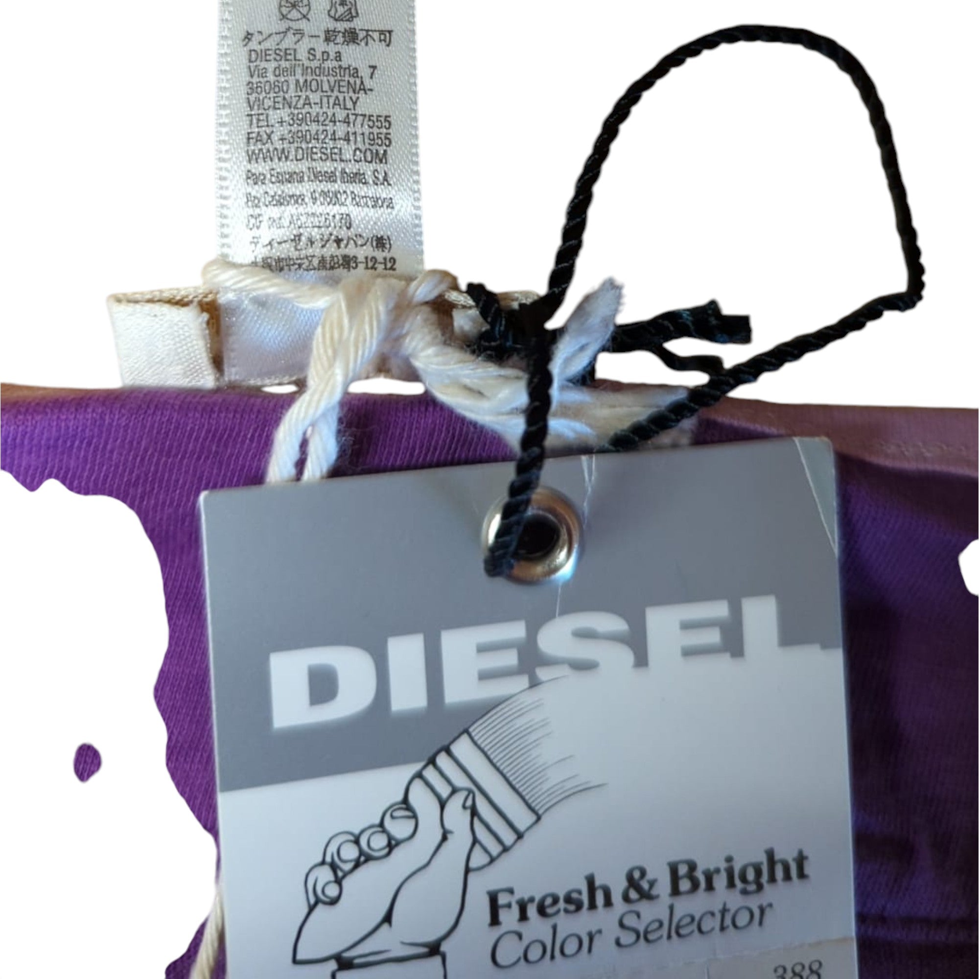Diesel 000XX Prototipi Womens Nightwear Casual Cotton Comfortable Purple Tee