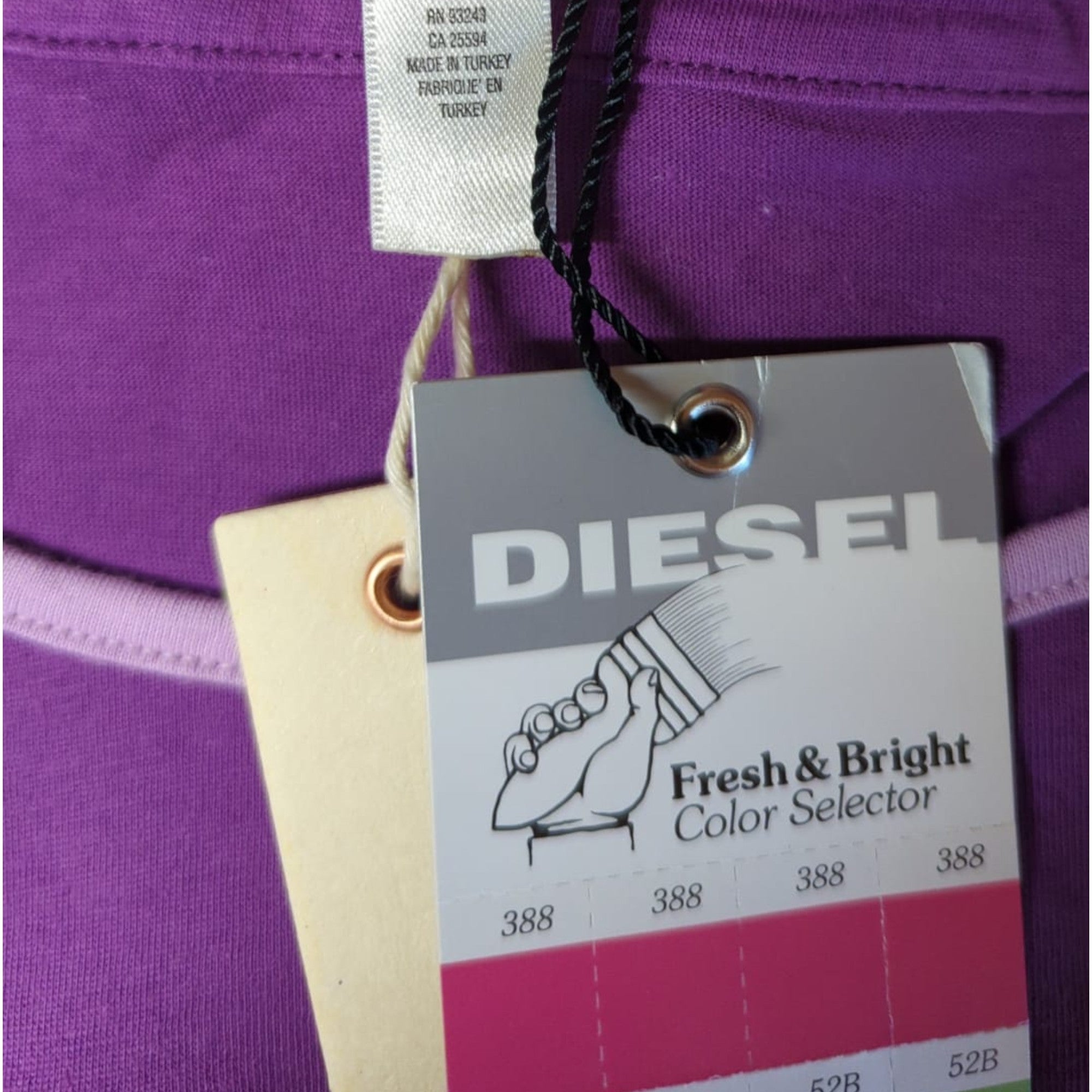 Diesel 000XX Prototipi Womens Nightwear Casual Cotton Comfortable Purple Tee