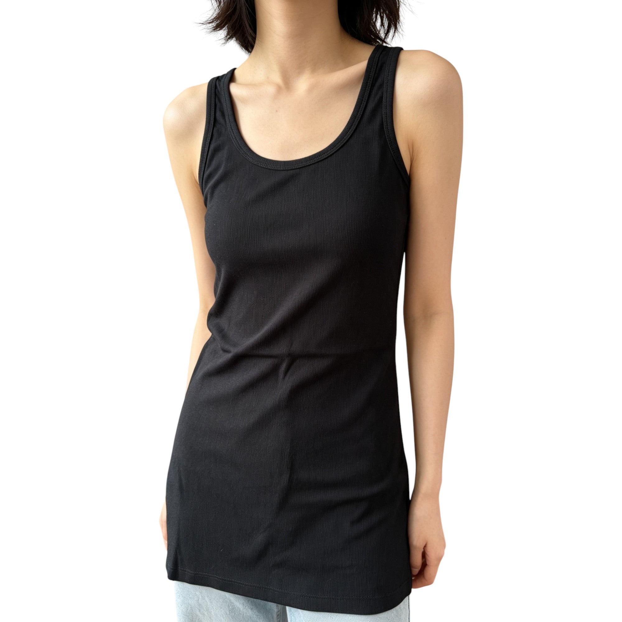 Diesel Womens Tops 00SP6 UFTK- DOLL AMANIKO Vest Tank Black Casual Cotton Top