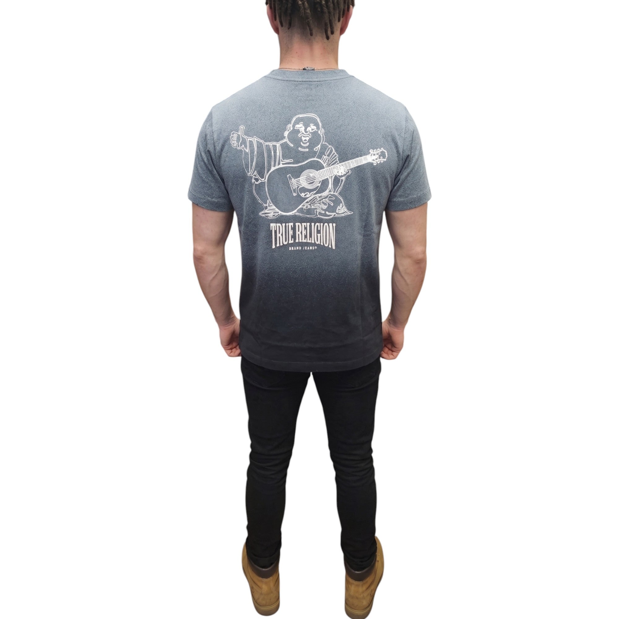 True Religion 109300 Mens T Shirts Heavyweight Vintage Buddha Summer Cotton Tee