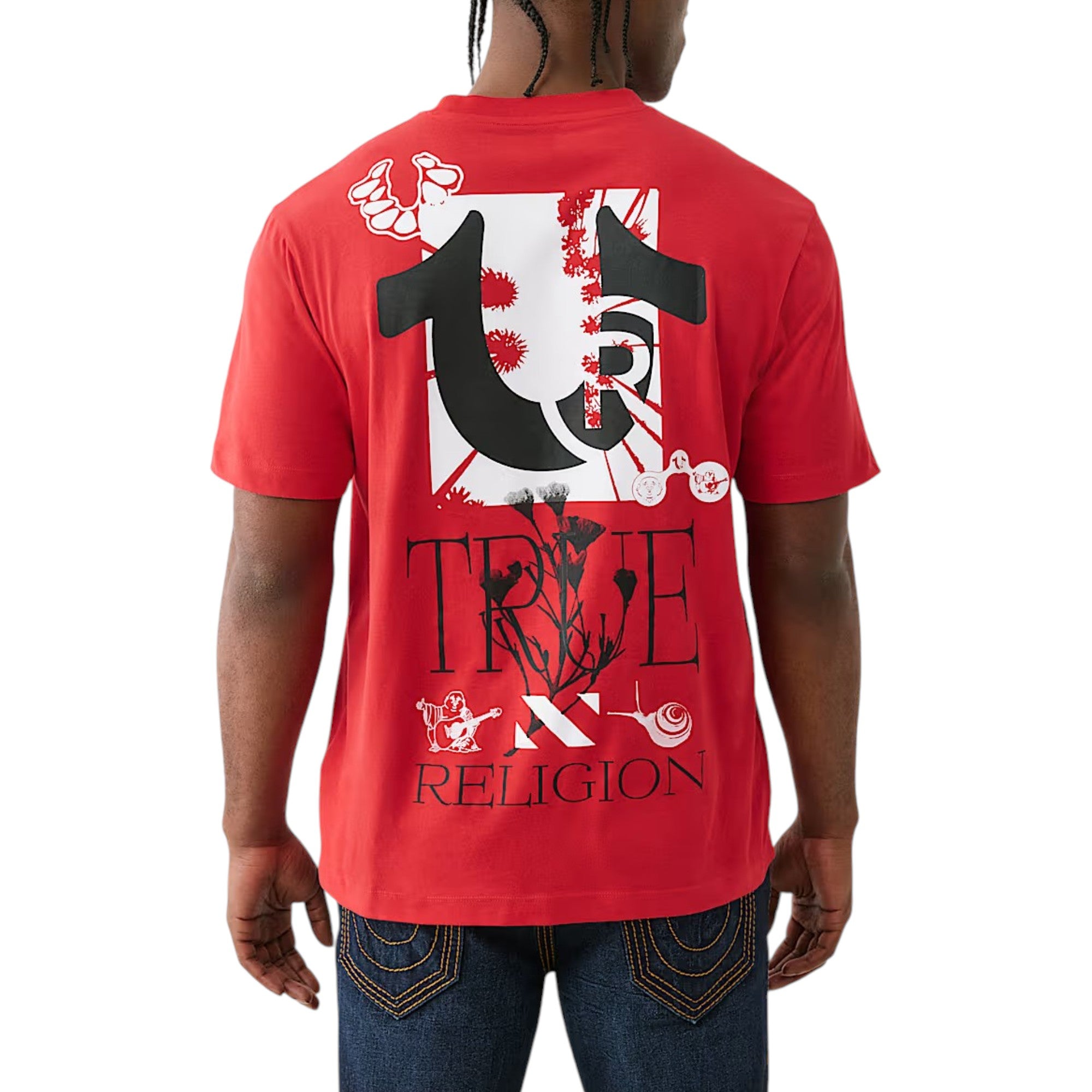 True Religion109301 Mens T Shirts Nature Graphic Crew Neck Summer Cotton Tee