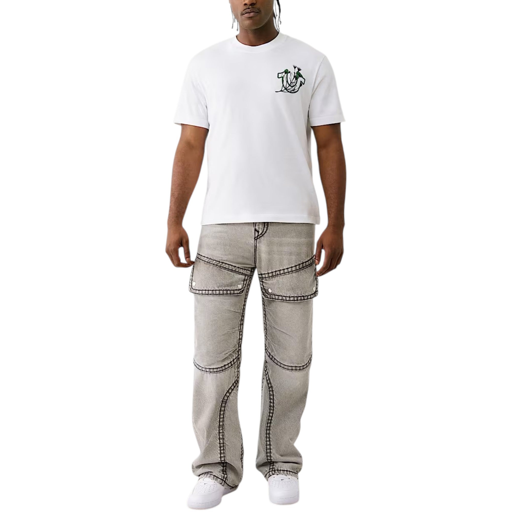 True Religion109301 Mens T Shirts Nature Graphic Crew Neck Summer Cotton Tee