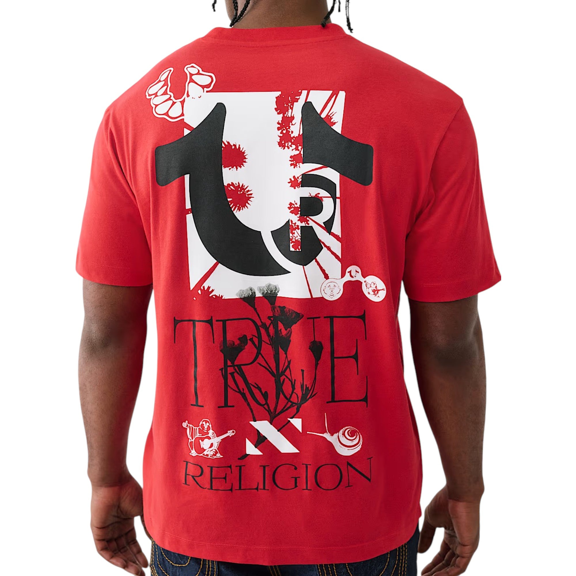 True Religion109301 Mens T Shirts Nature Graphic Crew Neck Summer Cotton Tee