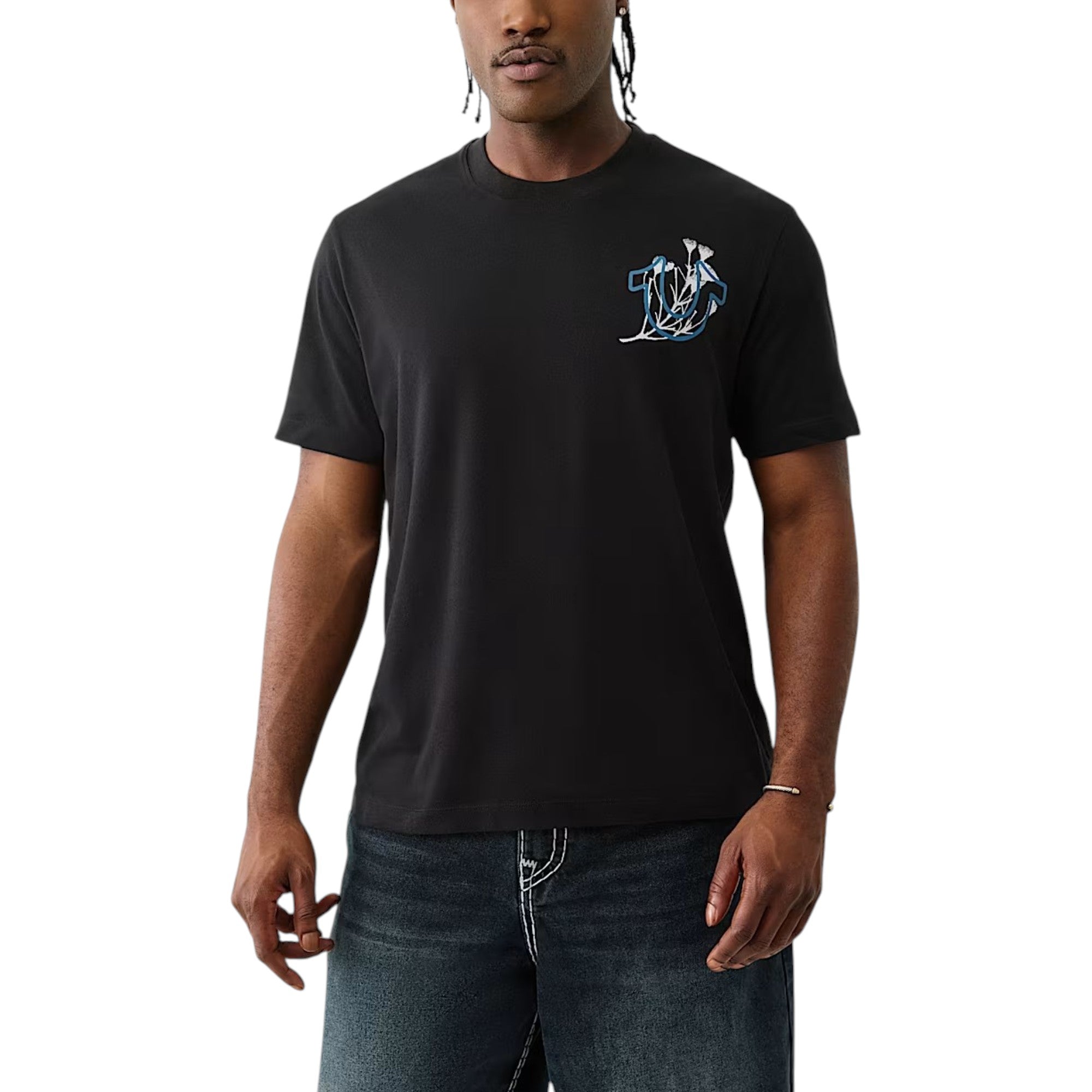 True Religion109301 Mens T Shirts Nature Graphic Crew Neck Summer Cotton Tee