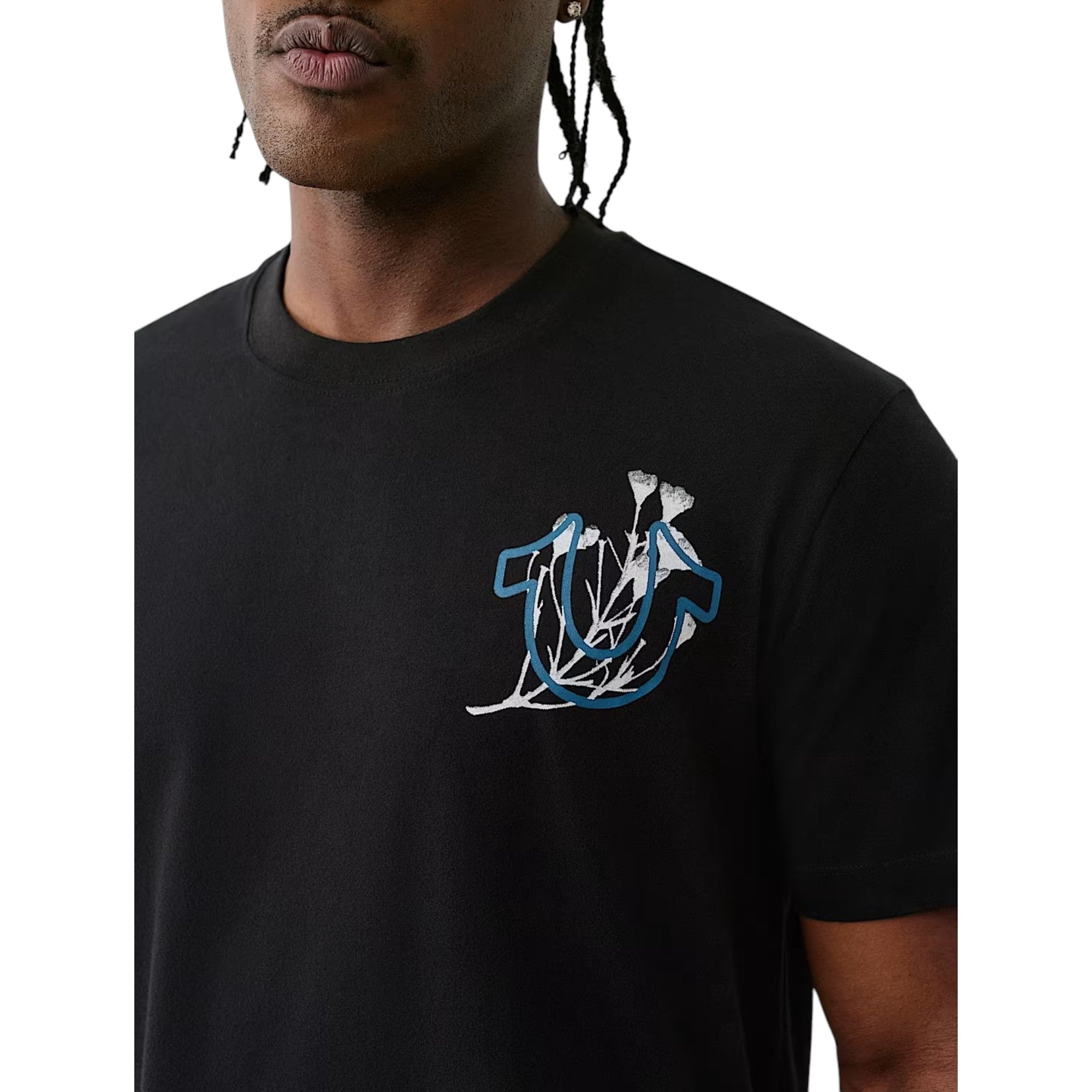 True Religion109301 Mens T Shirts Nature Graphic Crew Neck Summer Cotton Tee