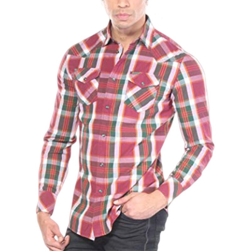 DIESEL S-ZULPHURIS CAMICIA 0JAJZ Mens Shirts Slim Fit Buffalo Check Casual Top