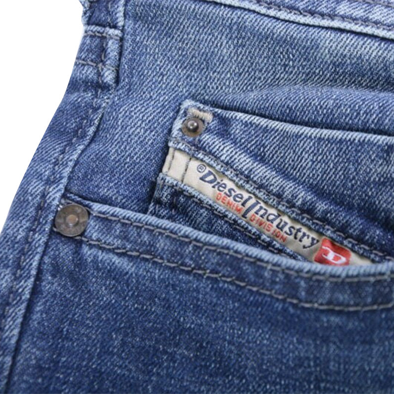 DIESEL BUSTER 0850K Mens Denim Jeans Stretch Regular Slim Tapered Casual Trouser