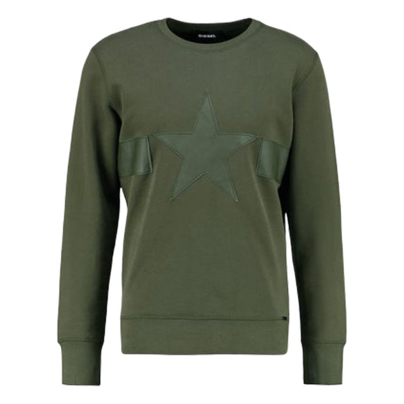 DIESEL S JOE MA 5AV Mens Sweatshirts Pull On Casual Crew Neck Long Sleeve Jumper