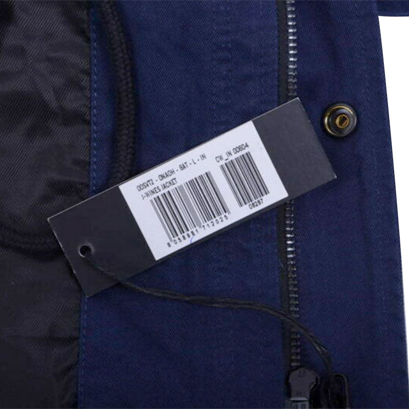 DIESEL J WINES Mens Jacket Padded Cotton Blue Quilted Winter Outwear Casual Coat