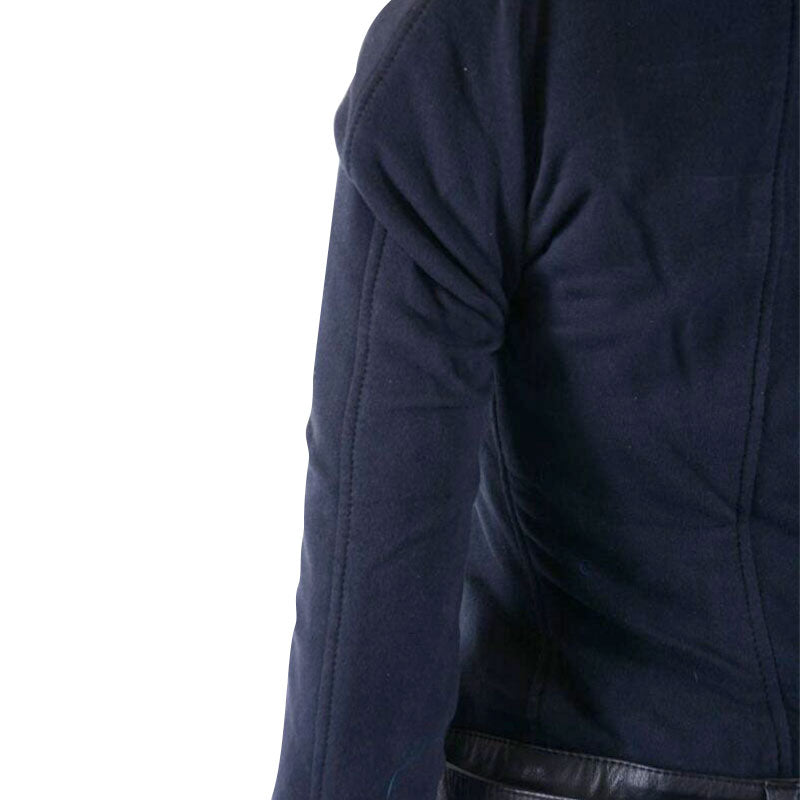 DIESEL Prototipi Giubbini Womens Genuine Leather Biker Jacket Winter Black Coat