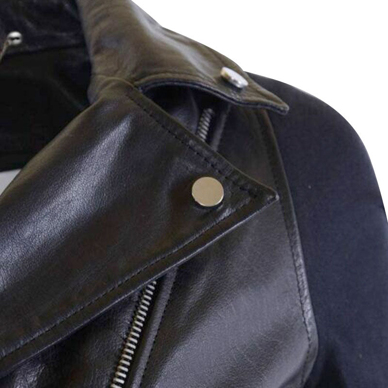 DIESEL Prototipi Giubbini Womens Genuine Leather Biker Jacket Winter Black Coat