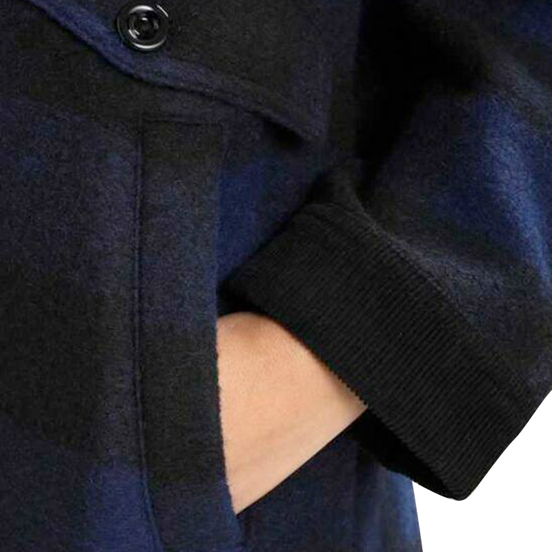 DIESEL W-Dana Womens Waistcoat Single Breasted Trench XXS S L Blue Buffalo Check