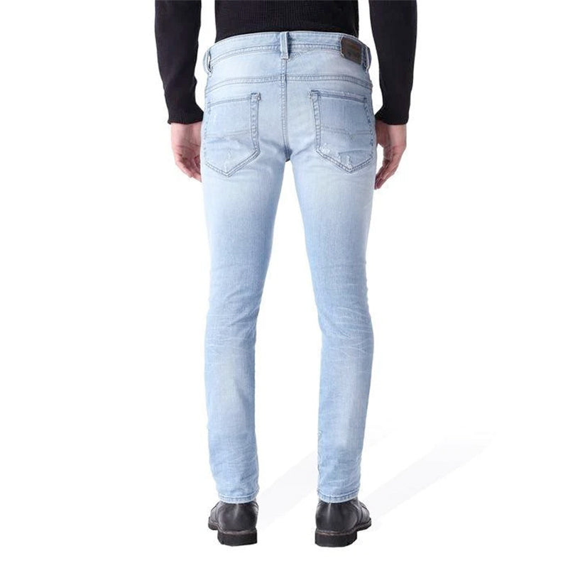 DIESEL THAVAR 0849E Mens Denim Jeans Slim Fit Skinny Distressed Casual Pants