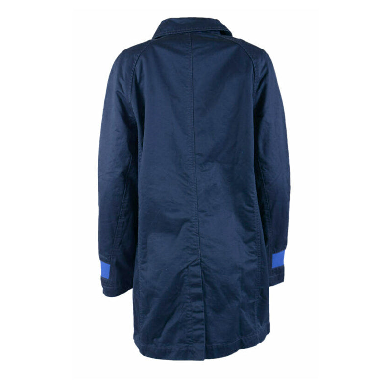 DIESEL Mens Trench Coat knee long Winter Outwear Blue Waistcoat Casual