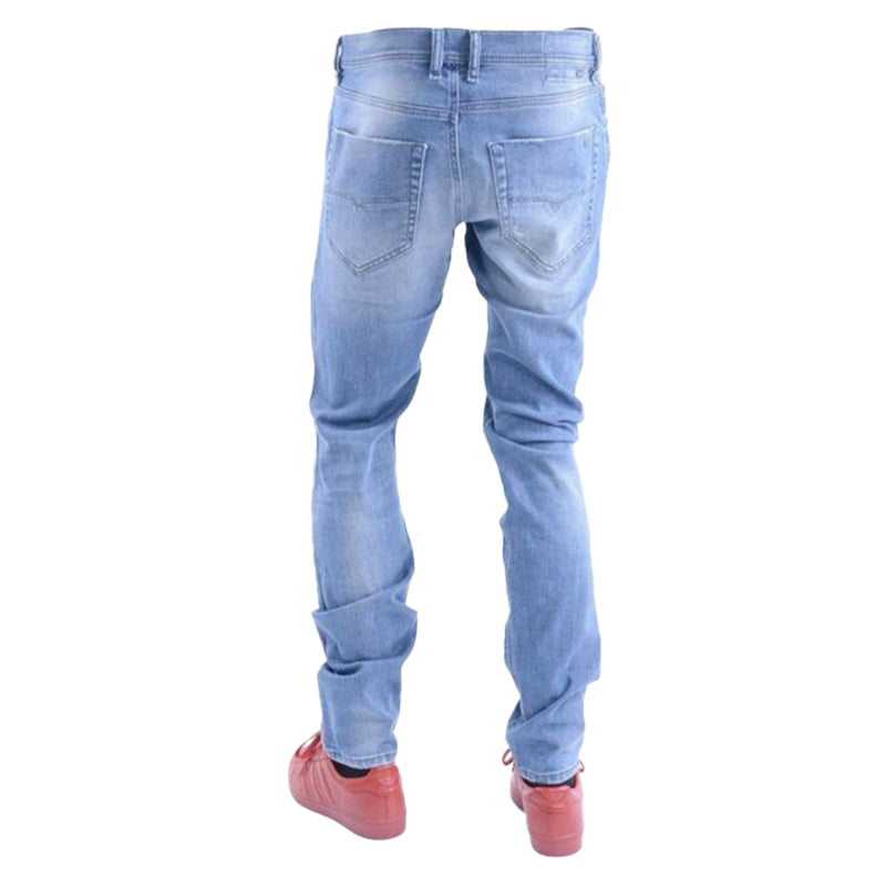 DIESEL TEPPHAR 0669Y Mens Denim Jeans Distressed Stretch Slim Fit Carrot Italy
