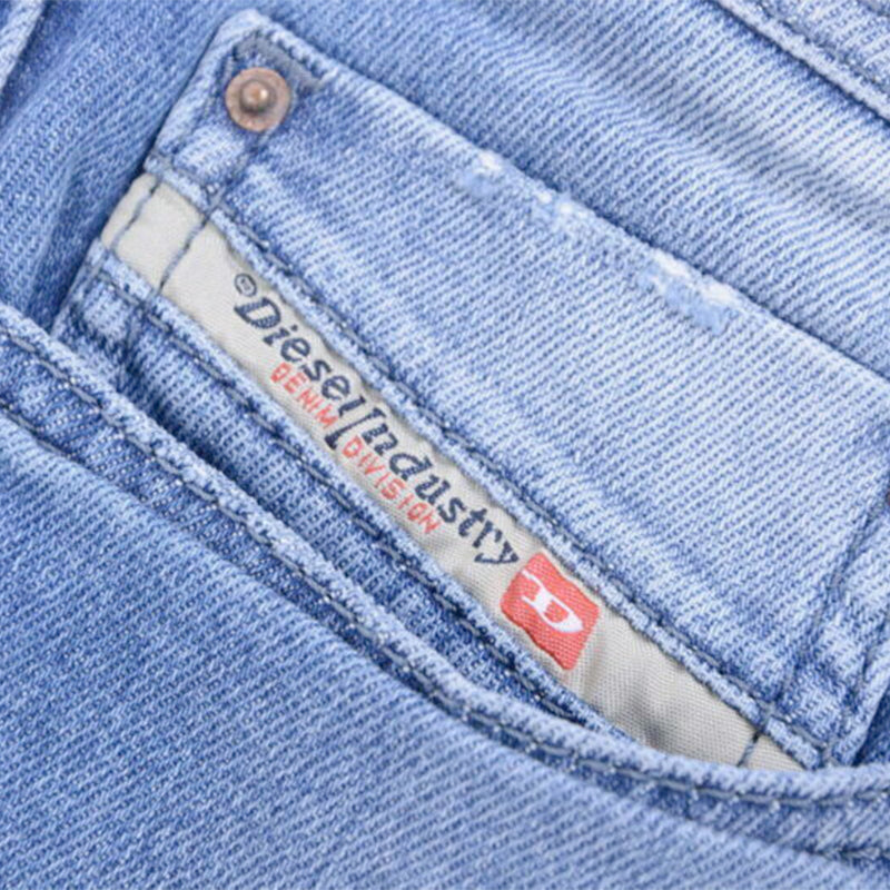 DIESEL TEPPHAR 0669Y Mens Denim Jeans Distressed Stretch Slim Fit Carrot Italy