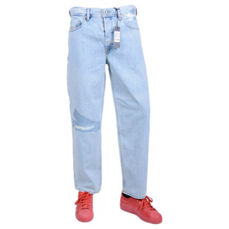 DIESEL DAGH 084SX Mens Denim Jeans Regular Fit Straight Cotton Light Denim Blue