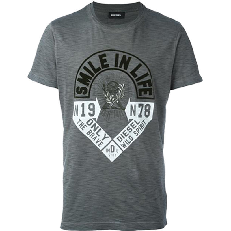 DIESEL T DIEGO HM Mens T Shirt Short Sleeve Crew Neck Casual Summer Cotton Tees