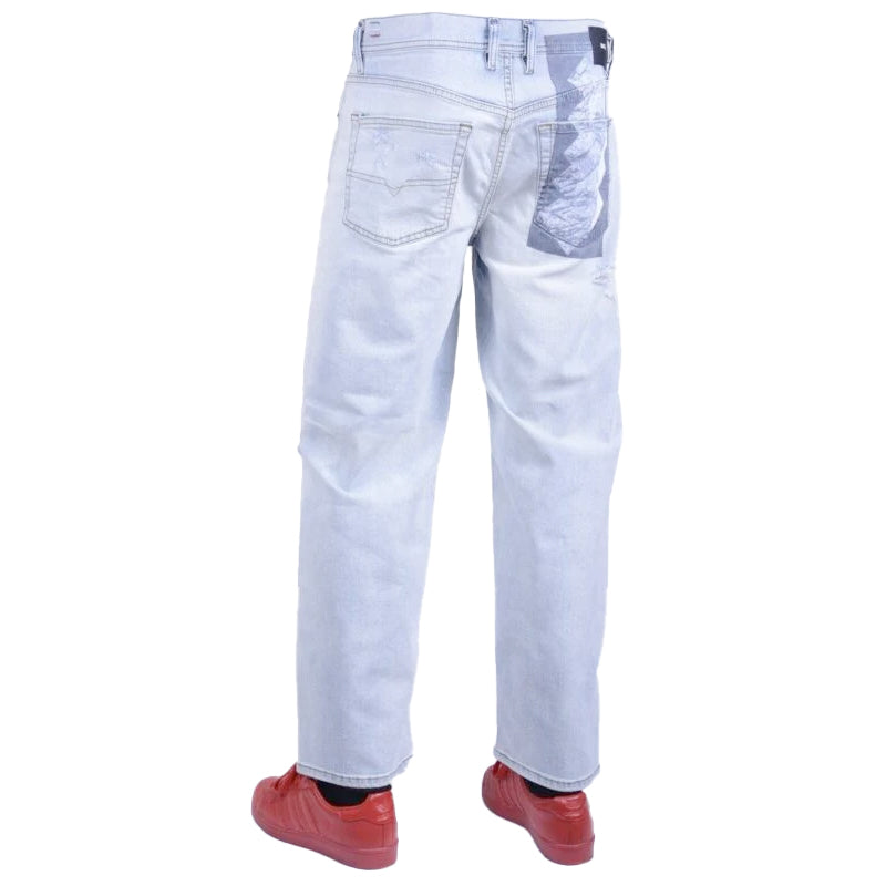 DIESEL DAGH 084QZ Mens Denim Jeans Stretch Faded Regular Fit Straight Pant Italy