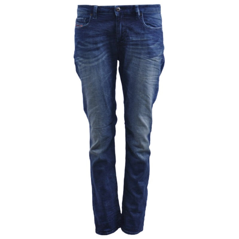 DIESEL RIZZO NE 0601L Womens Jeans Regular Fit Sweat Jogg Denim Blue Trousers