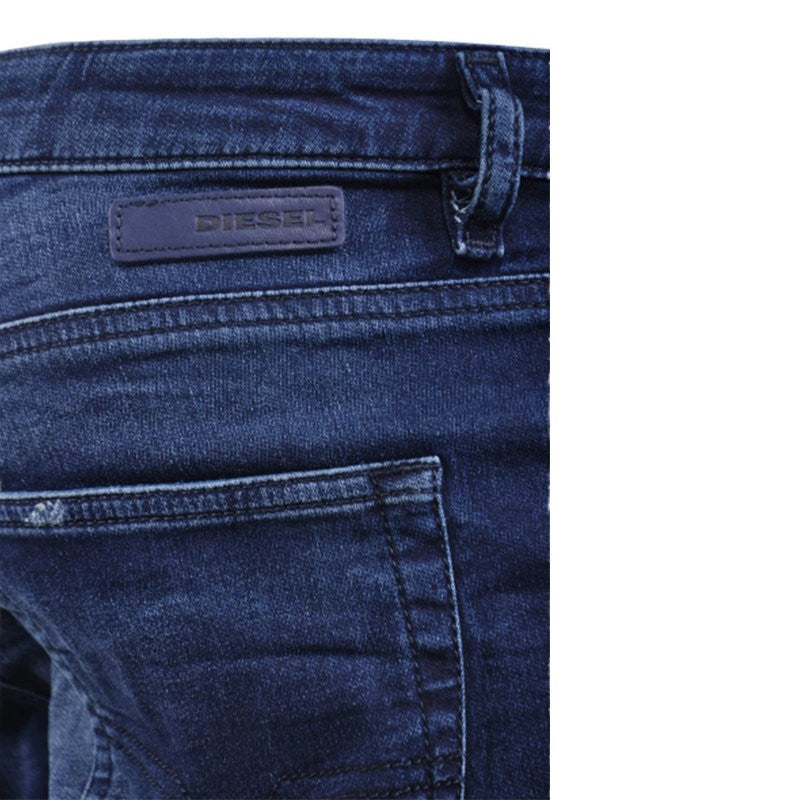 DIESEL RIZZO NE 0601L Womens Jeans Regular Fit Sweat Jogg Denim Blue Trousers