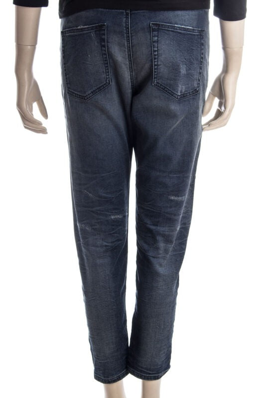 DIESEL CANDYS NE 069BC Womens Denim Sweat Jogg Jeans Slim Fit Carrot Leg