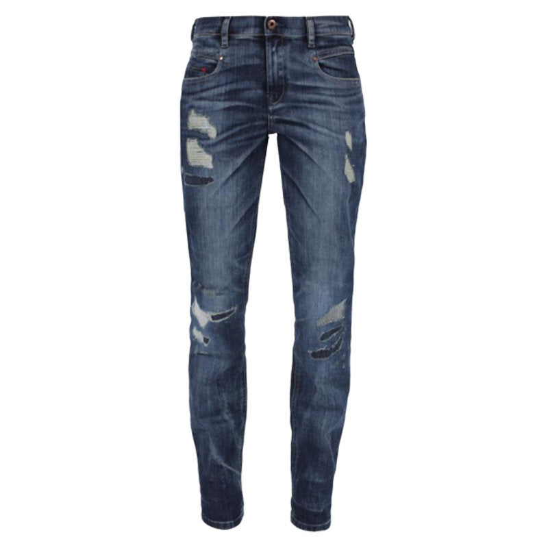 DIESEL BELTHY 0854T Womens Jeans Distressed Slim Fit Casual Dark Blue Denim Pant