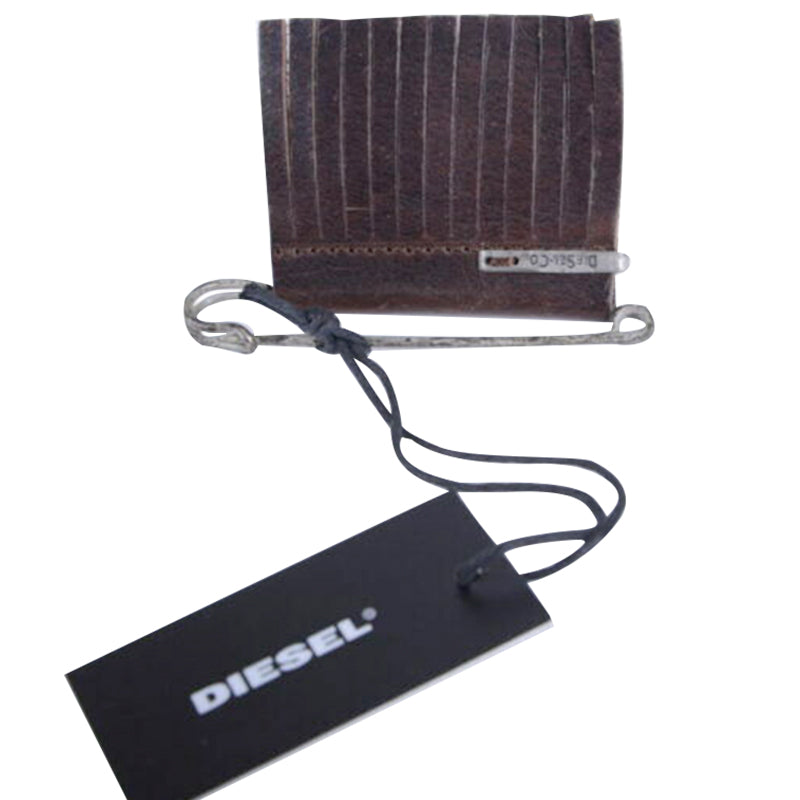 DIESEL Unisex Batch Genuine Leather Brown Vintage Metal Made In Italy