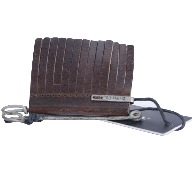 DIESEL Unisex Batch Genuine Leather Brown Vintage Metal Made In Italy