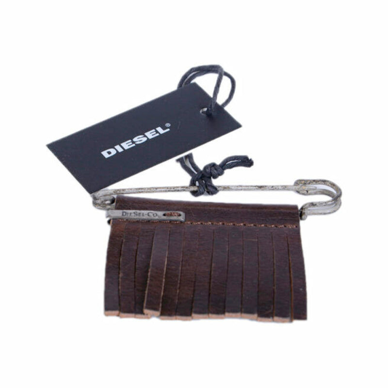 DIESEL Unisex Batch Genuine Leather Brown Vintage Metal Made In Italy