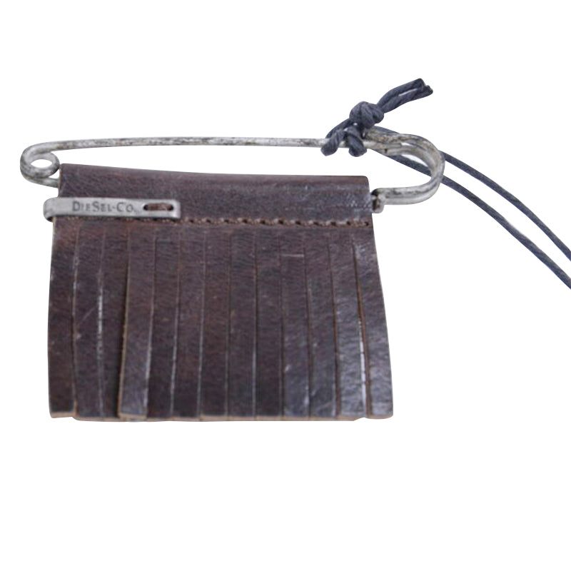 DIESEL Unisex Batch Genuine Leather Brown Vintage Metal Made In Italy