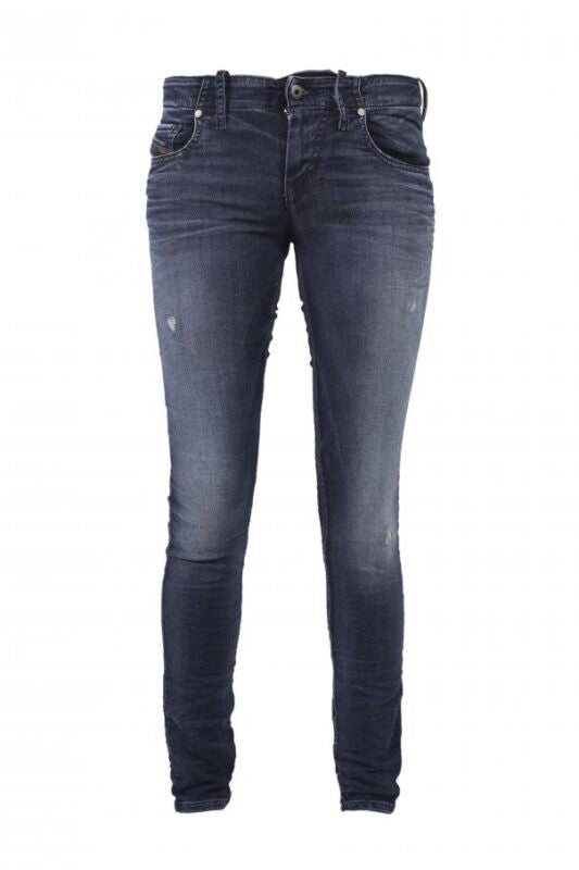 DIESEL GRUPEE NE 0669D Womens Denim Sweat Jogg Jeans Slim Fit Skinny