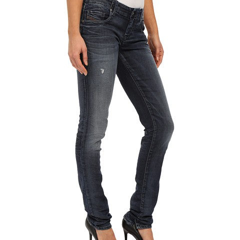 DIESEL GRUPEE NE 0669D Womens Denim Sweat Jogg Jeans Slim Fit Skinny