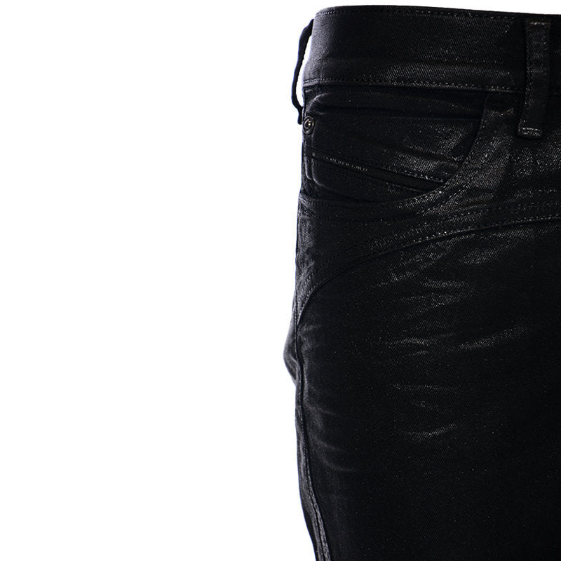 DIESEL BLACK GOLD TYPE 163C BG3AD Womens Jeans Stretch Slim Fit Black Wax Pants