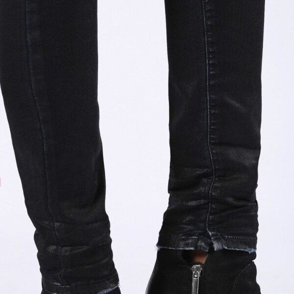 DIESEL GRUPEE NE 0676K Womens Denim Sweat Jogg Jeans Slim Fit Skinny