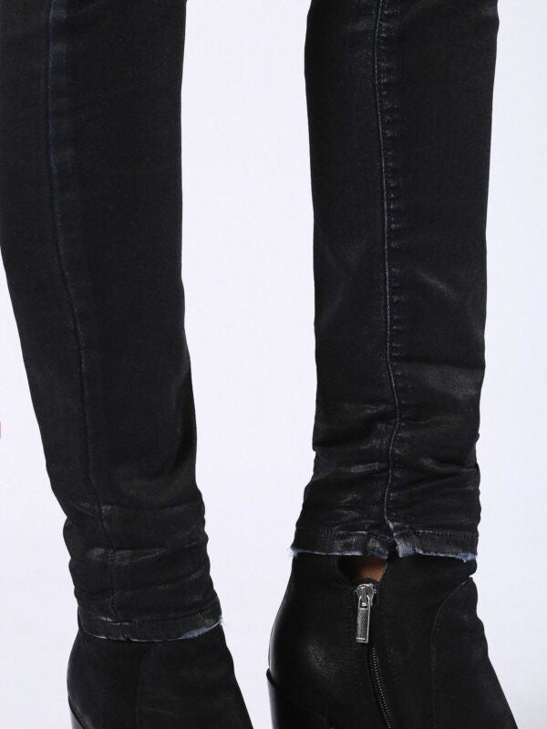 DIESEL GRUPEE NE 0676K Womens Denim Sweat Jogg Jeans Slim Fit Skinny