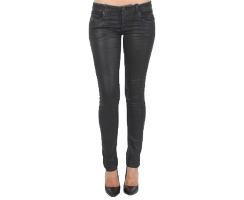 DIESEL GRUPEE NE 0676K Womens Denim Sweat Jogg Jeans Slim Fit Skinny