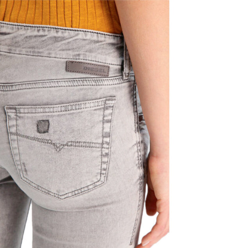 DIESEL GRUPEE S NE 0684M Womens Denim Sweat Jogg Jeans Slim Fit Skinny